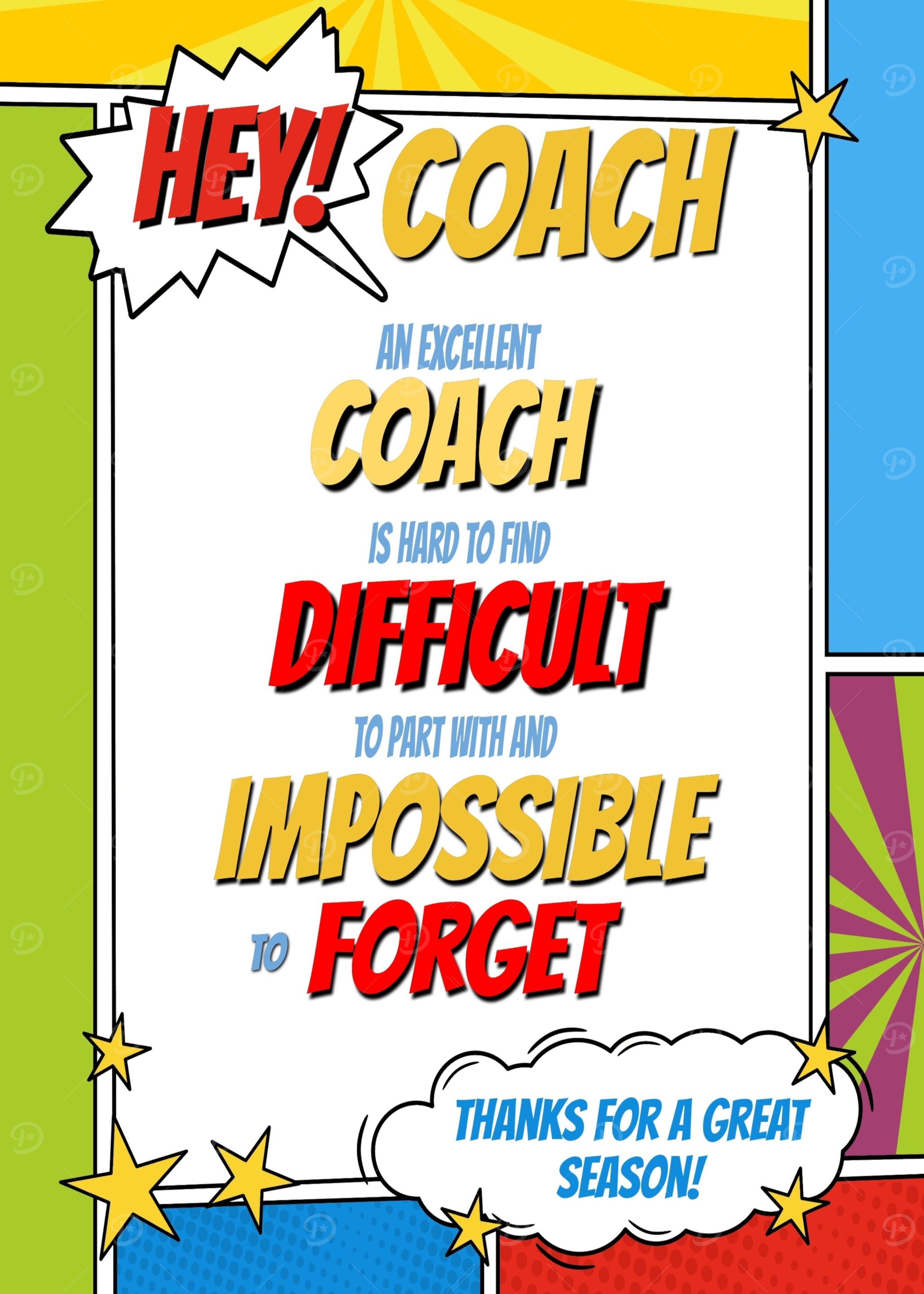 Comic book coach gift