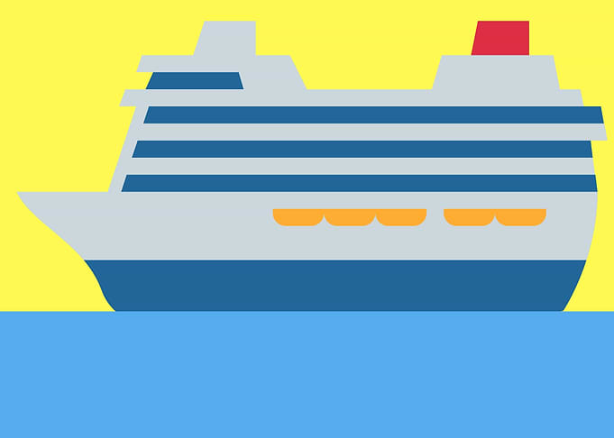 vintage art of a ship boat