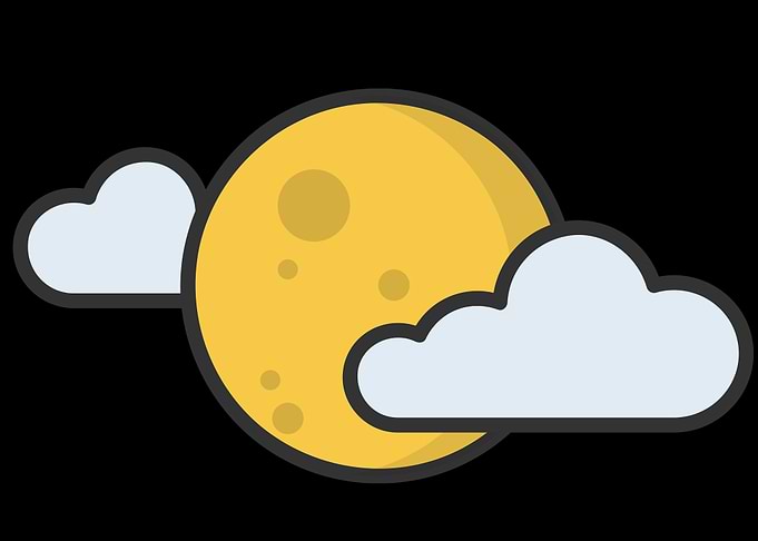 cute sun with cloud