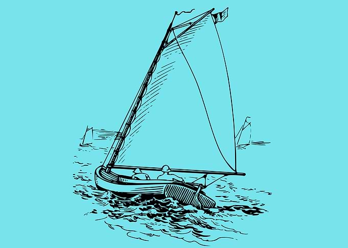 vintage art of ship boat