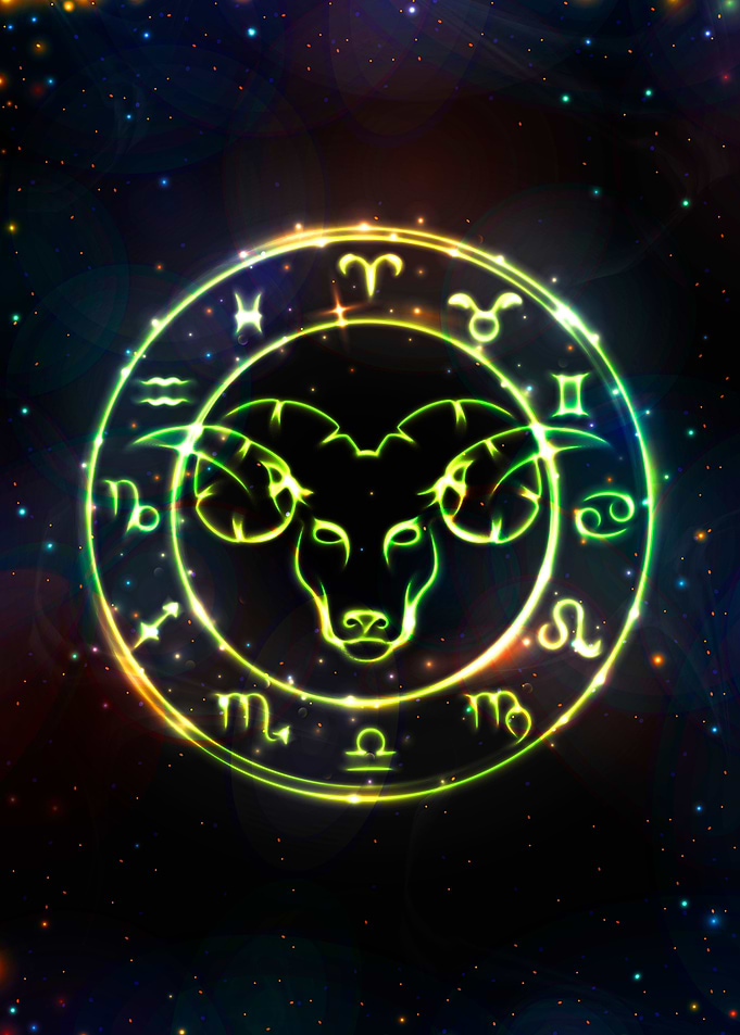 Zodiac glowing Aries