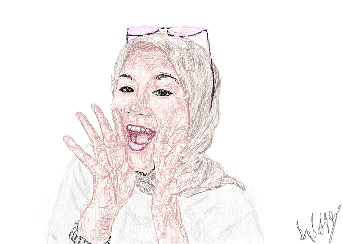 hijab human sribble