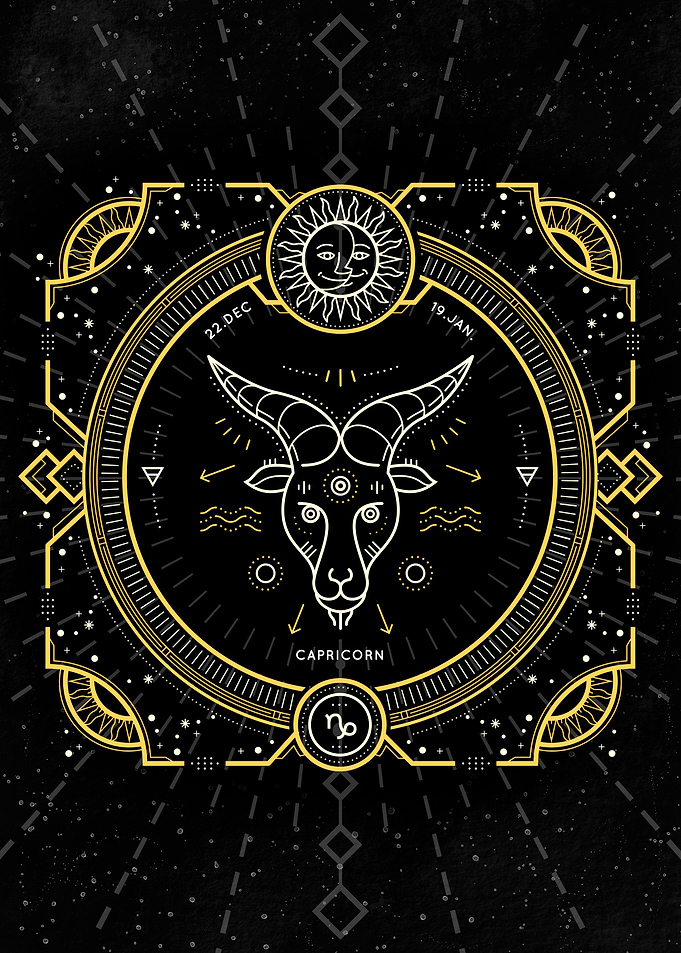 Zodiac vintage Capricorn