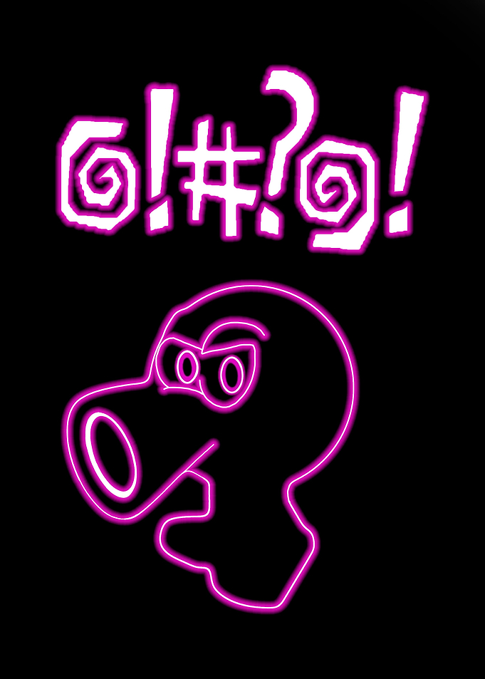 Neon glow retro gaming