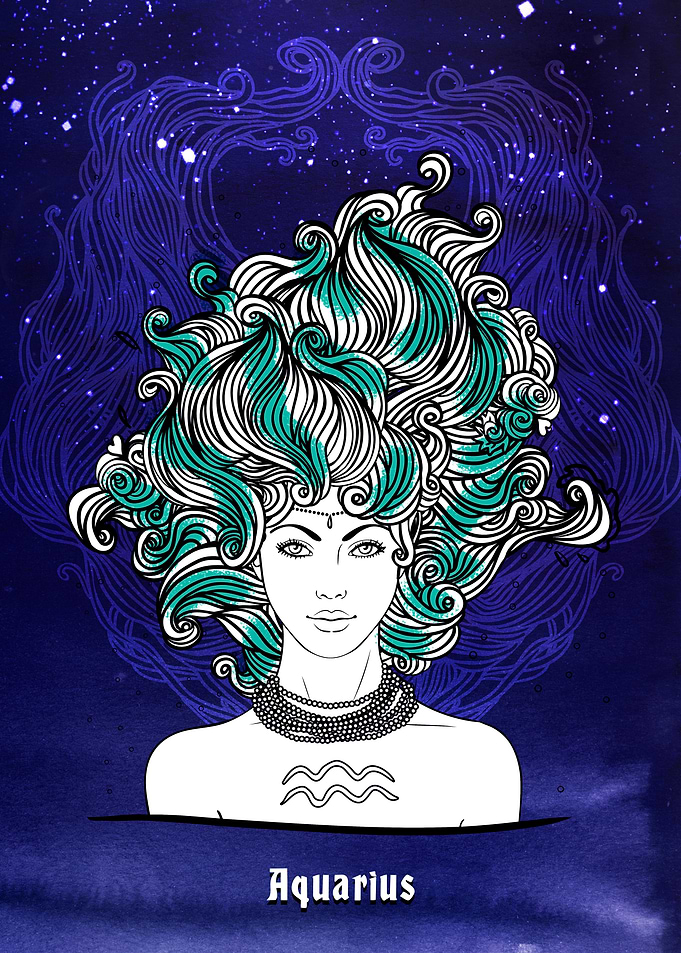 Zodiac female Aquarius