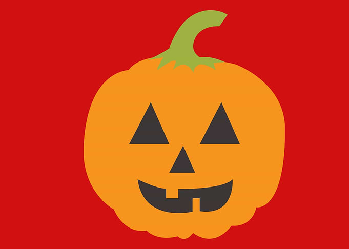 scary pumpkin art