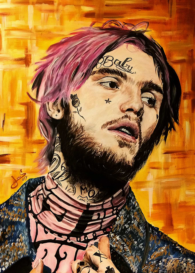 LIL PEEP portrait painting