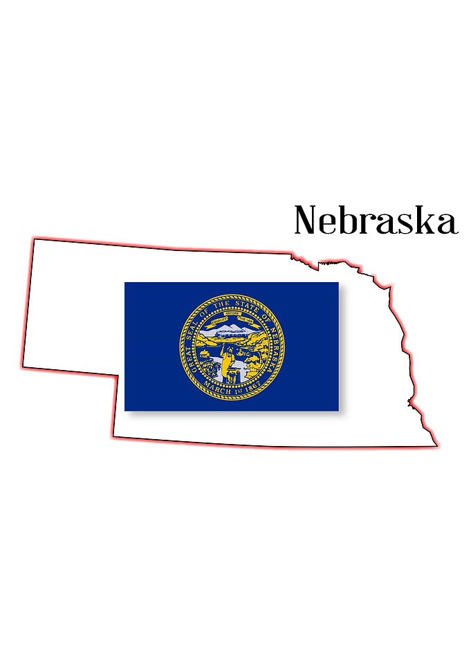 Nebraske State Map