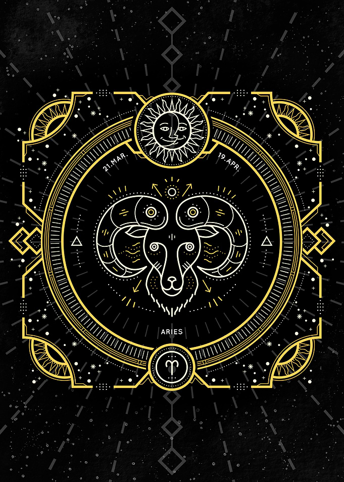 Zodiac vintage Aries