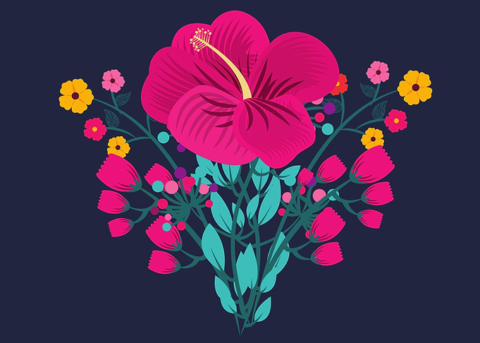 beautiful flower art