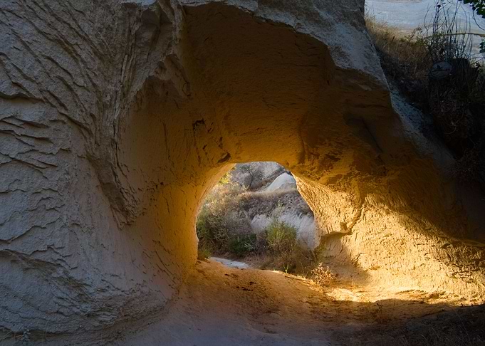 Sunlit cave