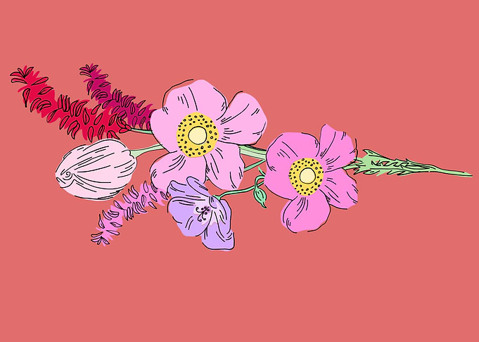beautiful flower art