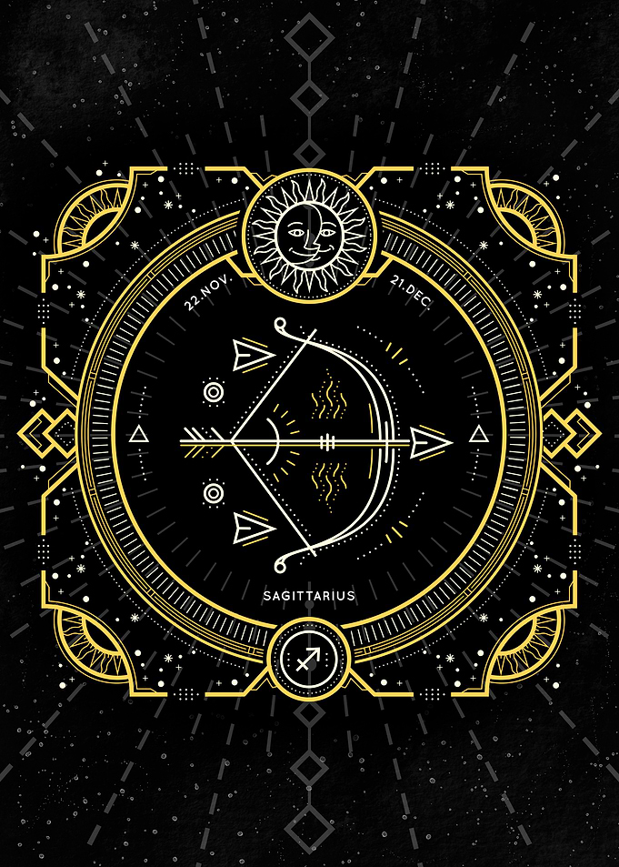 Zodiac vintage Sagittarius
