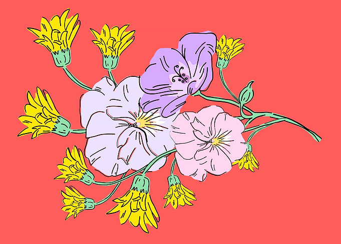 beautiful flower art