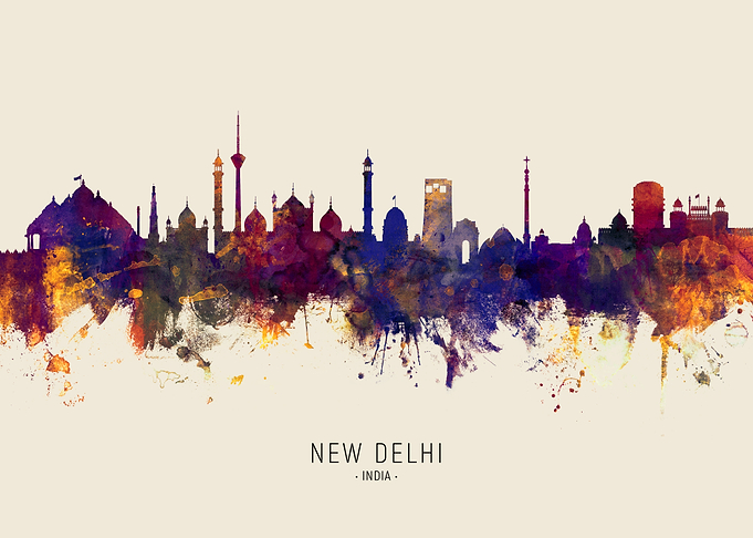 New Delhi Skyline India