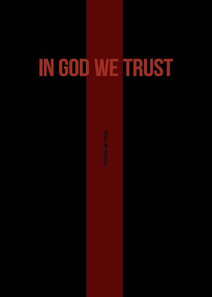 The words TRUST IN GOD wri
