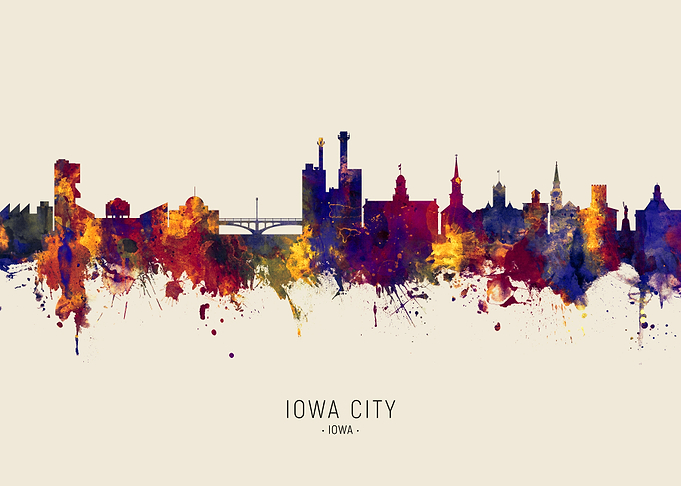 Iowa City Skyline Iowa
