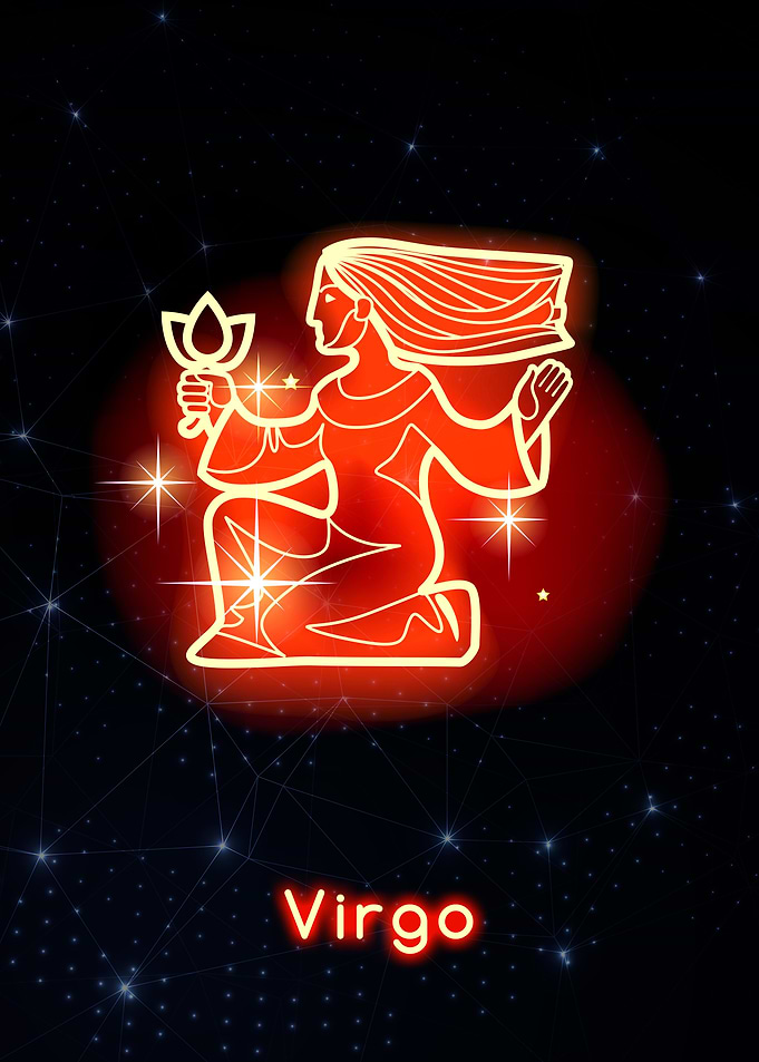 Zodiac red Virgo