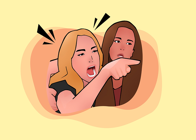 Yelling Woman Meme Cartoon