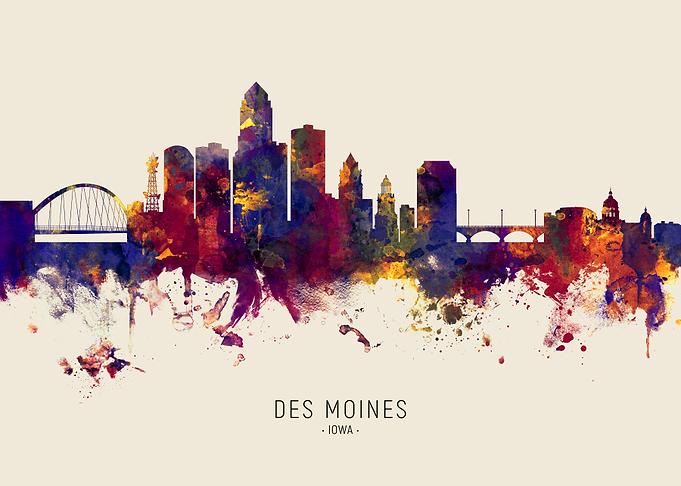 Des Moines Skyline Iowa