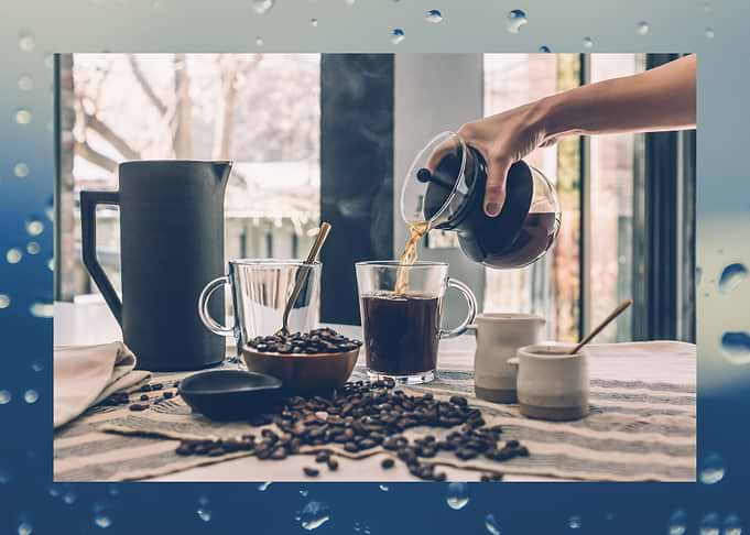 Coffee in winter