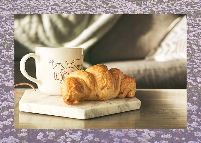 Coffee with croissants