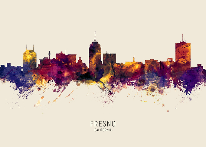 Fresno Skyline California