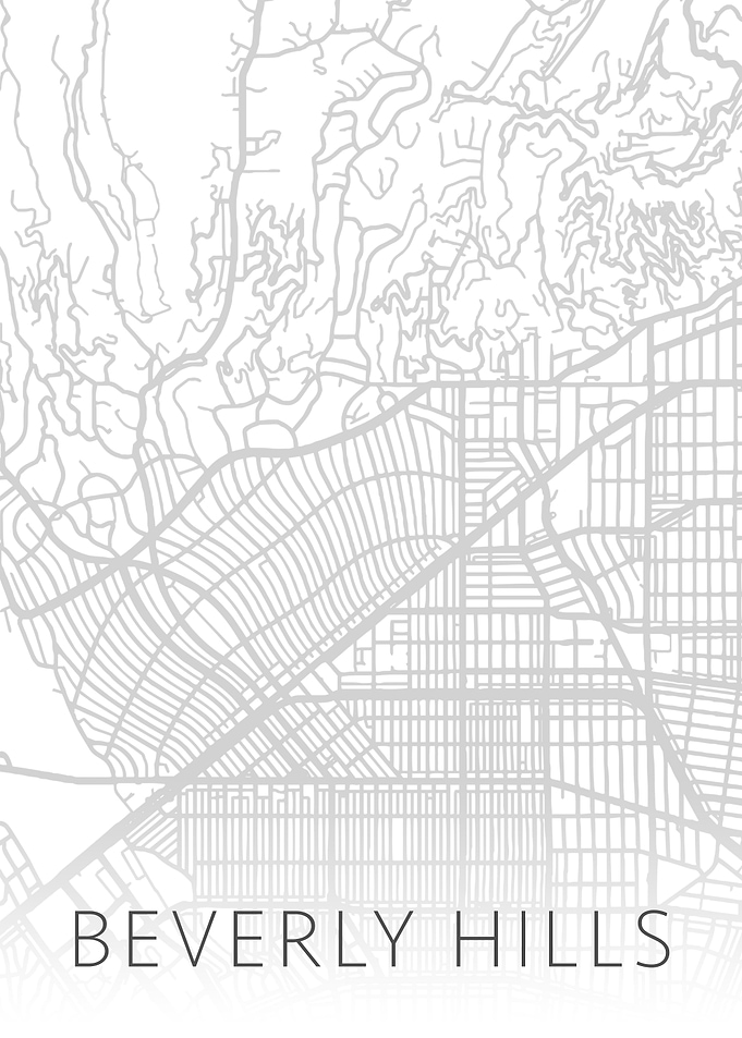 Beverly Hills BW Map