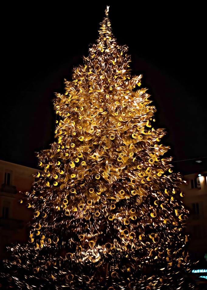 Xmas tree impressionist