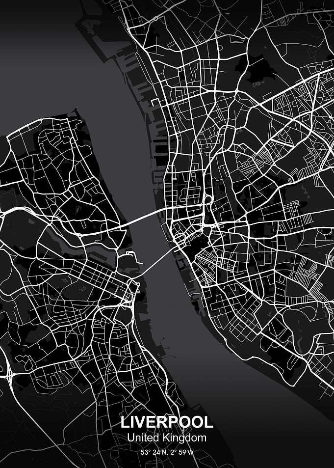 liverpool city map black