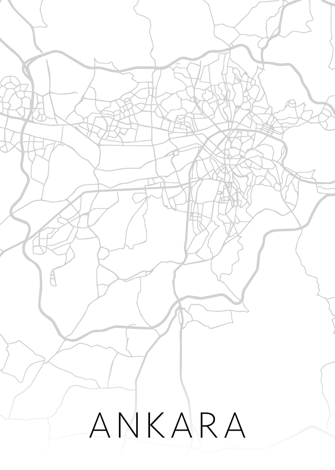 Ankara Turkey Black White