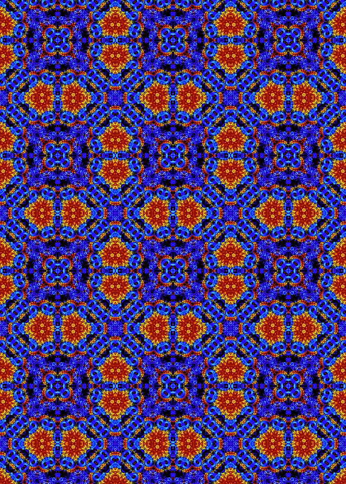 Blue and gold abstract