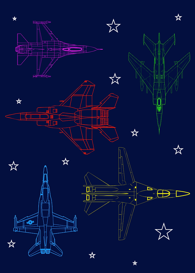 Military Planes Silhouette