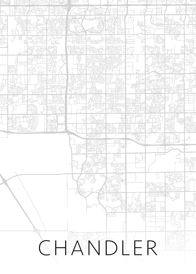 Chandler Arizona BW Map