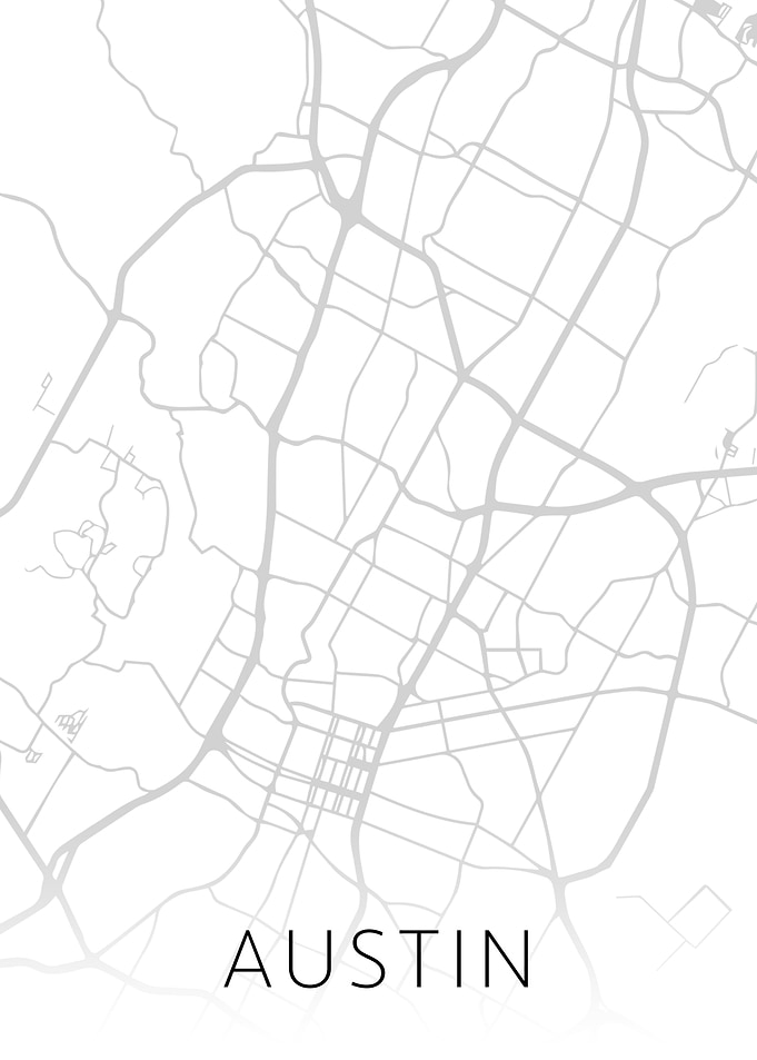 Austin Texas Black White