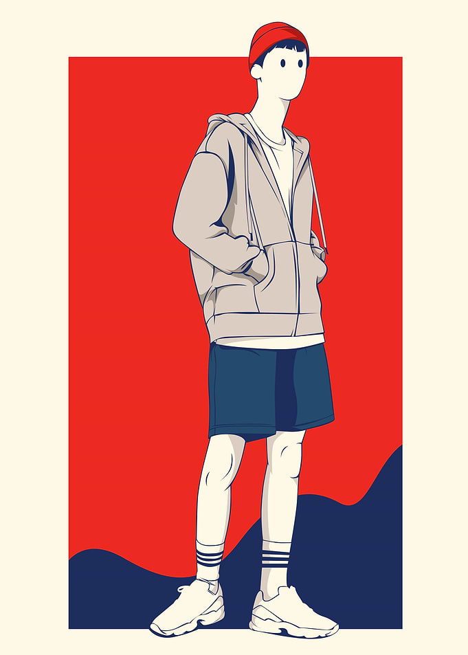 flat design man