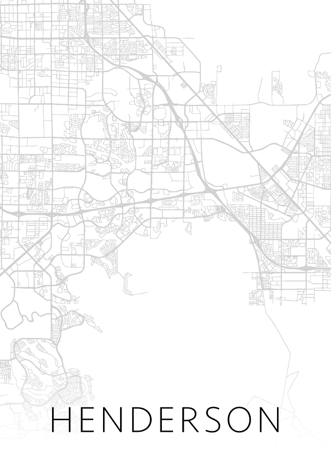 Henderson Nevada BW Map