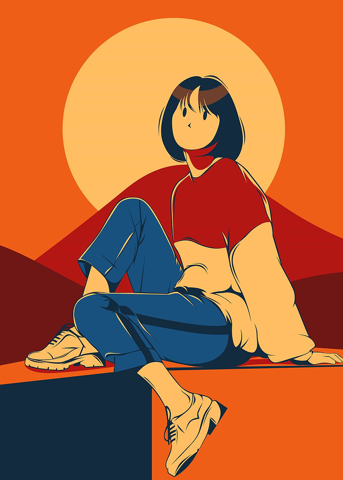 siting on the top