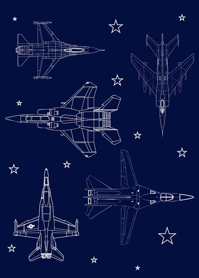 Military Planes Stars