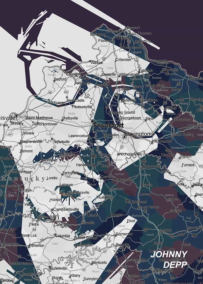 Johnny Depp Kentucky Map