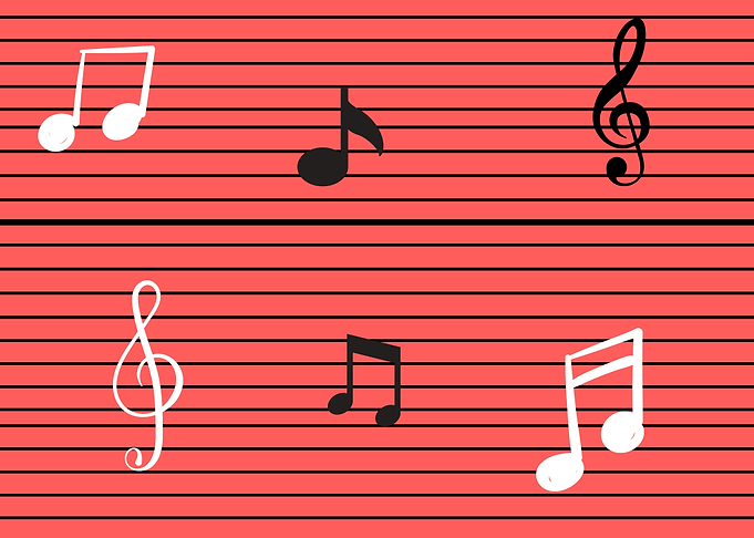 music with notes art