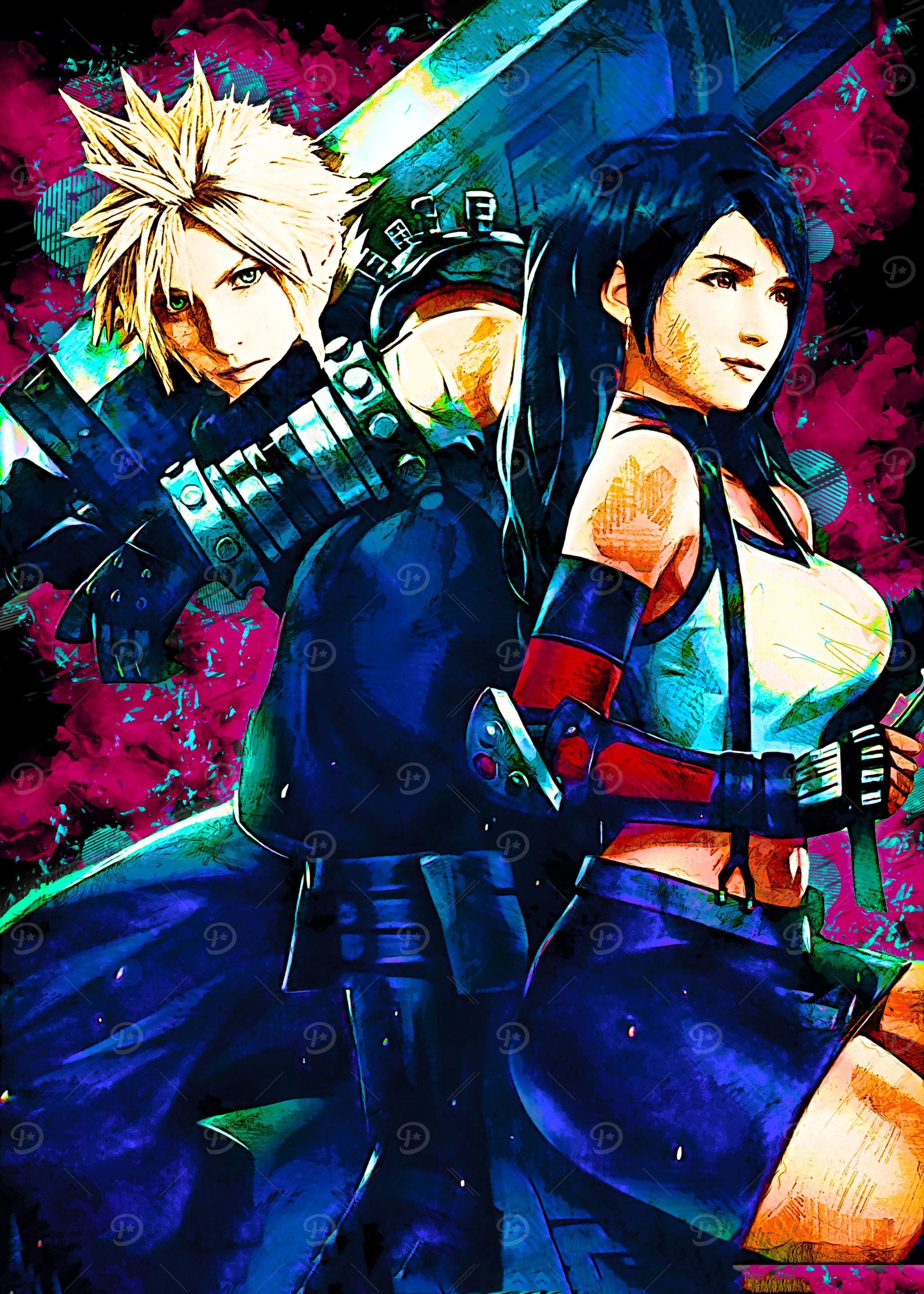 coud and tifa ff7
