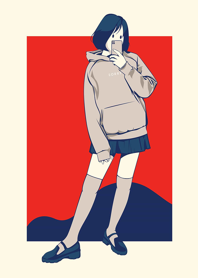 girl flatdesign