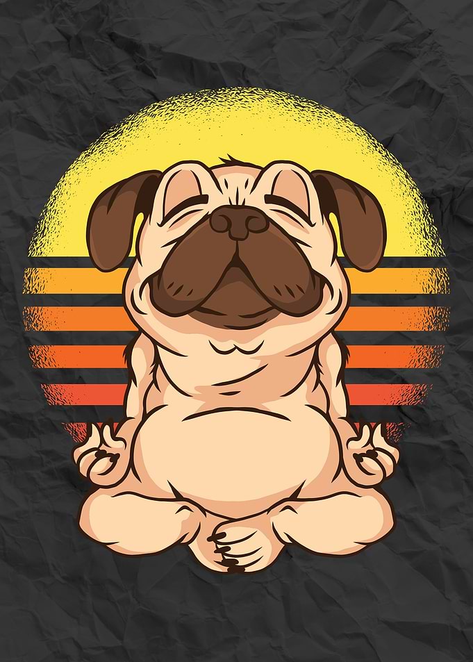 FUNNY YOGA PUG