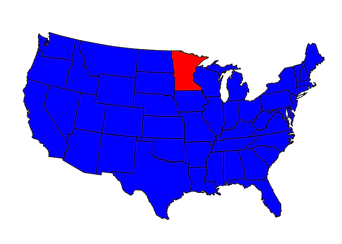 State of Minnesota Map