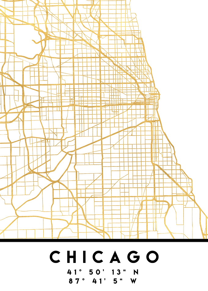 Chicago Map Illinois