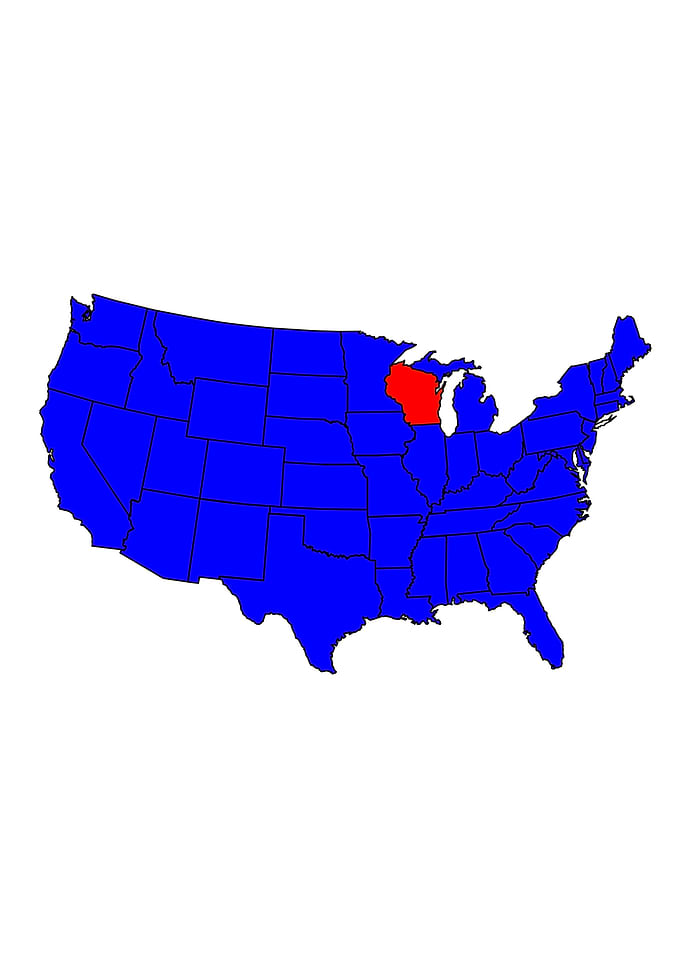 State of Wisconsin Map