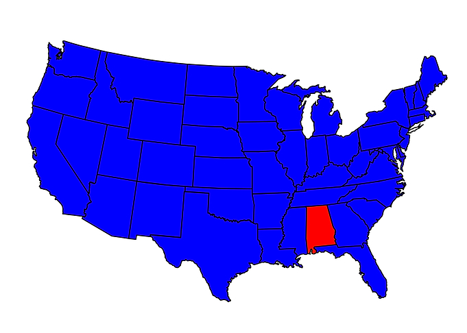 State of Alabama Location