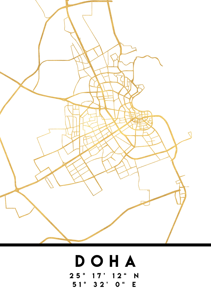 Doha Map Qatar