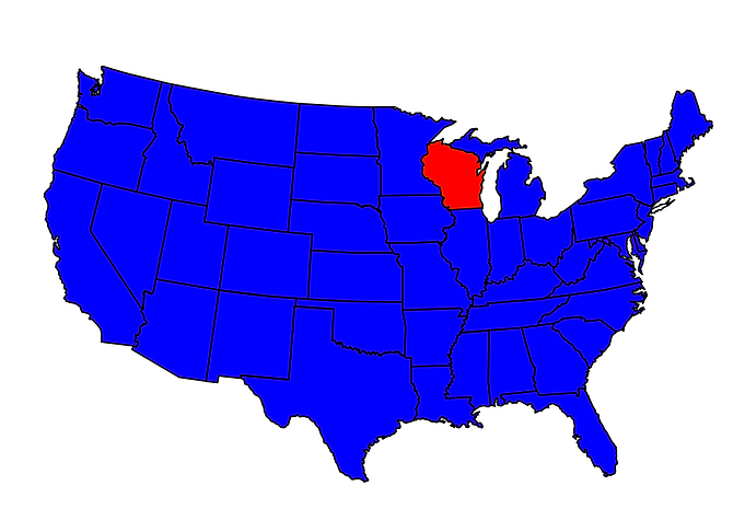 State of Wisconsin Map